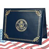 GraduatePro Titular De Certificado De Cidadania Dos EUA Deluxe 2023 Naturalização Acolchoada Capa De Couro PU Com Grande Selo Dourado Dos Estados Unidos Para Presentes Americanos