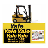 Gráfico Completo De Adesivos Para Empilhadeira Yale 50vx Mk Cor padrão