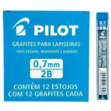 Grafite 0 7mm 2b Estojo Com 12 Minas Pilot Caixa C 12 Tubos