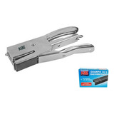 Grampeador Alicate 25 Cromado 26 6 1 000 Grampos Brinde