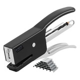 Grampeador Mini Alicate Profissional 12 Folhas 1000 Grampos Cor Preto