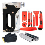 Grampeador Tapeceiro Alta Pressão Kit 8 Ferramentas De Corte