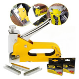 Grampeador Tapeceiro Madeira Profissional 2200 Grampos 4 14m