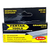 Grampo 6mm Tipo53 Grampeador Tapeceiro Caixa 1000pçs Fertak
