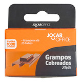 Grampo Para Grampeador Cobreado 26 6 Cx 1000un Leonora