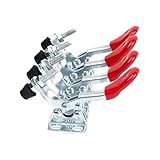 Grampos Alavanca De Aço- 4 Peças- Vermelho E Prateado