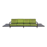 Grande Sofa Antigo Design Anos 60 Liceu Em Jacaranda