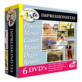Grandes Mestres Da Arte Impressionistas 6 Dvd s 1 Livro