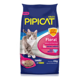 Granulado Sanitário Para Gatos Perfumado Pipicat Floral 4 K