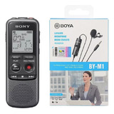 Gravador D Voz Sony Icd px240 Microfone Lapela Boya By m1
