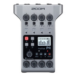 Gravador De Áudio Zoom Podtrak P4 Podcast Multitrack Portáti Cor Cinza