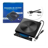 Gravador Dvd Cd Externo Usb 3.0 Alta Velocidade 5gbps E Nf