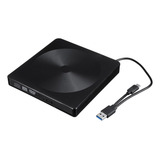 Gravador E Leitor Externo Cd dvd rw Tipo c Usb 3 0 Slim
