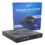 Gravador Externo Cd dvd Usb 3 0 Slim Portatil C Nota Fiscal