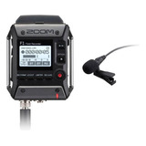 Gravador Zoom F1 lp Field Recorder Com Microfone Lavalier