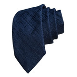 Gravata Azul Marinho Trabalhada Luxo