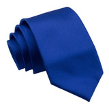 Gravata Azul Royal Trabalhada Quadriculada