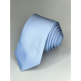 Gravata Slim Fit Sport Azul Bebê Pronta Entrega