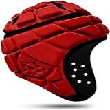 Great Call Athletics Capacete De Futebol De Bandeira Pro Rugby Scrum Boné Acolchoado Ajustável Adulto Jovem Vermelho Preto Protetor De Cabeça Vermelho Médio 