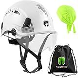 GREEN DEVIL Capacete De Segurança Com Viseira E Alça De Queixo Ventilado Leve Ajustável Para Homens E Mulheres Com Design De Alta Visibilidade Ideal Para Escalada De árvores Trabalho Em Altura