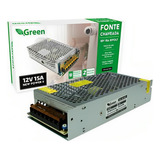 Green Fonte Chaveada Colmeia Cftv 12v 15a 180w Bivolt