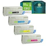 GREENBOX Cartucho De Toner De Substituição Compatível C612 Para OKI 46507504 46507503 46507502 46507501 Para Impressora OKI Okidata C612 C612dn C612n Preto Ciano Magenta Amarelo 