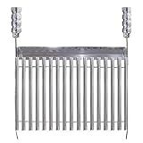 Grelha Argentina Inox 430 Espaço Grelhar De 55x40cm Cabo Revestido De Aluminio