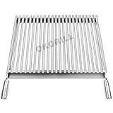 Grelha Argentina Picanheira 100 Inox 65x50cm Coletor De Gordura Móvel