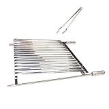 Grelha Churrasco Argentina Parrilla 70x50cm Com Pegador Inox