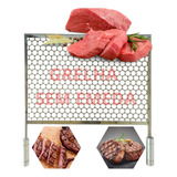 Grelha Churrasco Inox Tamanhos 38x38 5cm