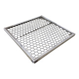 Grelha Churrasco Tela Furo Moeda 45x40cm Sem Cabo 100 Inox