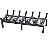 Grelha De Lareira De 61 Cm Com Retentor De Brasa Grelha De Madeira De Ferro Fundido Suporte De Tronco De Lareira Suporte De Madeira De Aço Sólido Resistente Rack Forjado De Fogão A Lenha Para