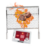 Grelha Inox Churrasco Moeda Churrasqueira Larguras 58x40