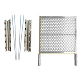 Grelha Moeda Inox 40 50 Cm Suporte Inox Grelha Churrasqueira