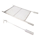 Grelha Moeda Inox Chapa Grossa 70x60 Espalhador Brasa Inox