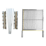 Grelha Moeda Inox E Suporte Churrasqueira Inox Com 6 Barras