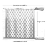 Grelha Moeda Inox Para Churrasco Largura 40cm 45cm Ou 50cm