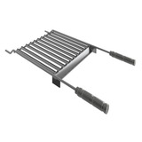 Grelha Para Churrasco C Coletor De Gordura 38x42cm Aço Inox
