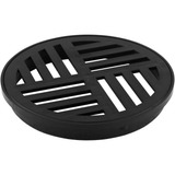 Grelha Para Ralo Com Porta Grelha Preto 10x10 Cm Redondo