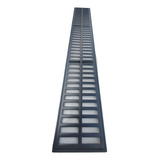 Grelha Ralo Linear Alumínio 15x100 Cm Com Suporte Tela Preto