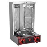 Grelhador De Forno Rotativo Vertical Máquina De Grelhar Máquina De Kebab A Gás Máquina De Grelhar Giroscópio Caldeira Vertical Com 2 Ou 3 Queimadores Para Carne Frango Dual