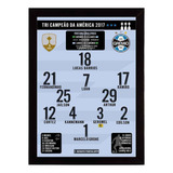 Grêmio Tricampeão Libertadores 2017 Quadro Moldura 33x24cm