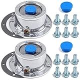 GREPSPUD 2Set 343-4009 Tampas De Cubo De Reboque- 3434009 Tampa De Cubo De Alumínio De 6 Furos Para Eixo De Reboque- Com 12 Parafusos- Plugue De Tubo Lateral- Junta E 2 Plugues De -2Conjuntos 343-4009