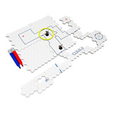 Grid De Batalha Hexagonal Modular Riscável 18 Pçs 2