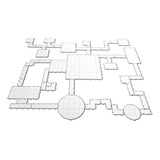 Grid De Batalha Riscável Para Rpg Modular 53 Pcs Battlegrid
