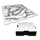 Grid Mega Dungeon Riscável 16 Peças Com Caneta Marcador