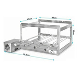 Grill Inox 4 Espetos Elétrica Giratória Motor Lado Esquerdo