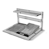 Grill Pratique Slim Med Ate 80 X 50cm Inox 304 Jx Metais