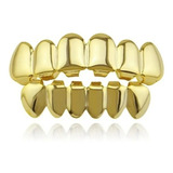Grillz Banhado A Ouro Dente Hiphop Parte Superior Inferior