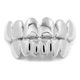Grillz Banhado Prata Superior E Inferior Pronta Entrega